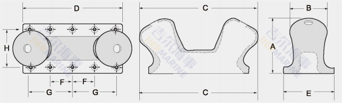 Desain Model Bollard Kepala Ganda